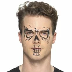 Face Tattoo Skull -Maskerade Verkoop 46774 gr4