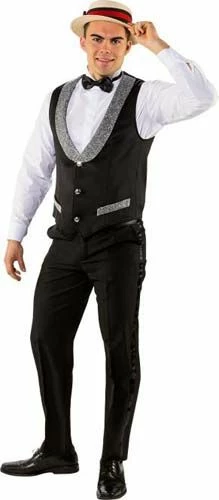 Herenvest Zwart/Zilver