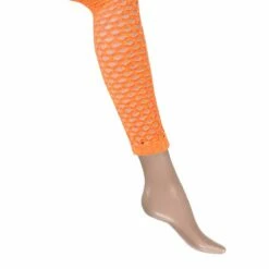 Gaten Legging Neon Oranje