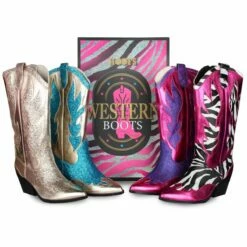 Luxe Cowboy Laarzen Goud Glitter -Maskerade Verkoop pwhlaars groep gr